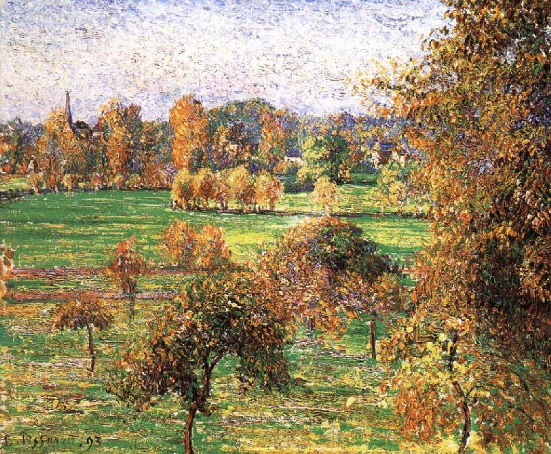 Camille Pissarro Autumn morning, a large walnut